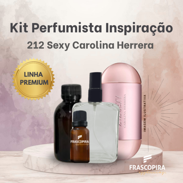 Kit Perfumista Essência Vollmens Faça Até 100ml - Essência SEXY SEX 212