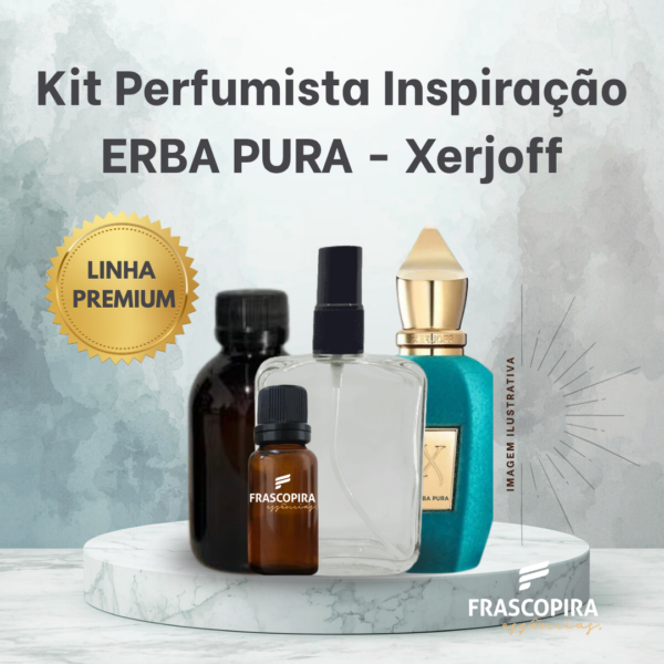 Kit Perfumista Essência Vollmens Faça Até 100ml ERBA PURA