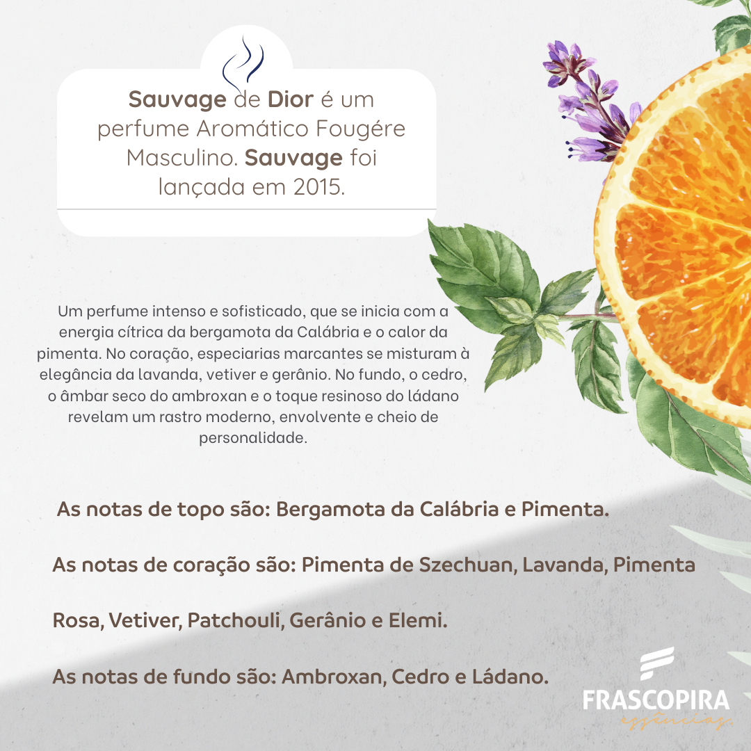 Kit Perfumista Essência Vollmens Faça Até 100ml SAUVAGE