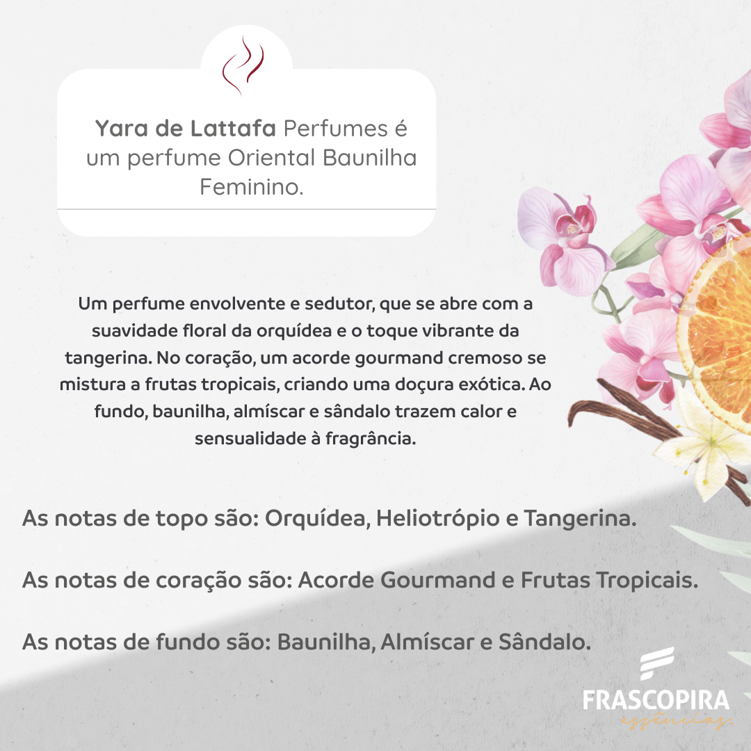 Kit Perfumista Essência Vollmens Faça Até 100ml YARA LATAFFA