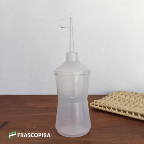 Almotolia 500ml - Bico reto transparente