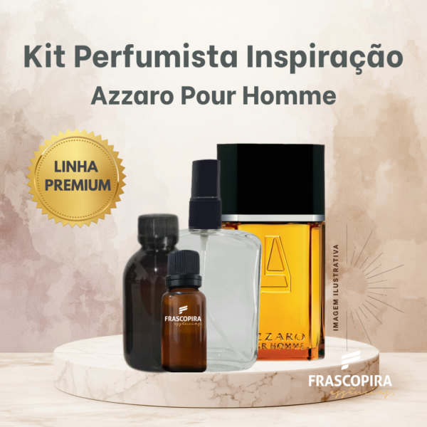 Kit Perfumista Essência Vollmens Faça Até 100ml Azzaro Pour Homme