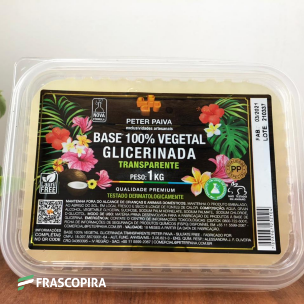 Base Transparente para Sabonete Glicerinado 100% Vegetal 1kg