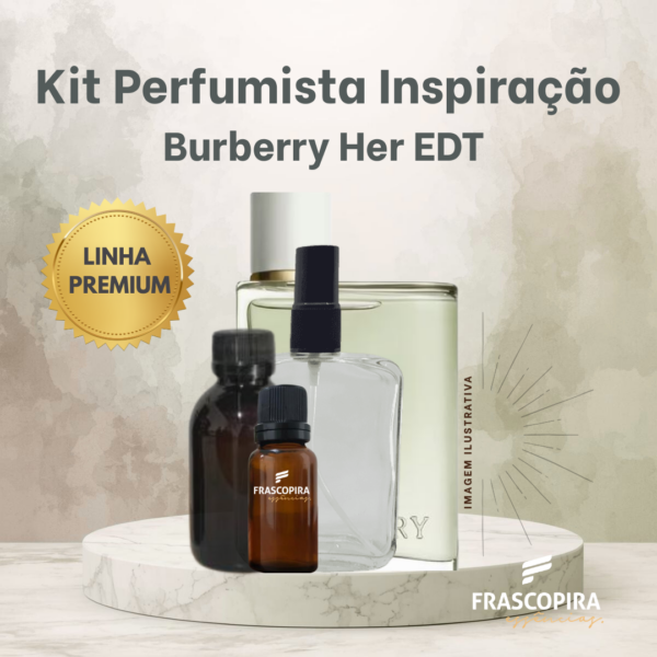 Kit Perfumista Essência Vollmens Faça Até 100ml Burberry Her EDT