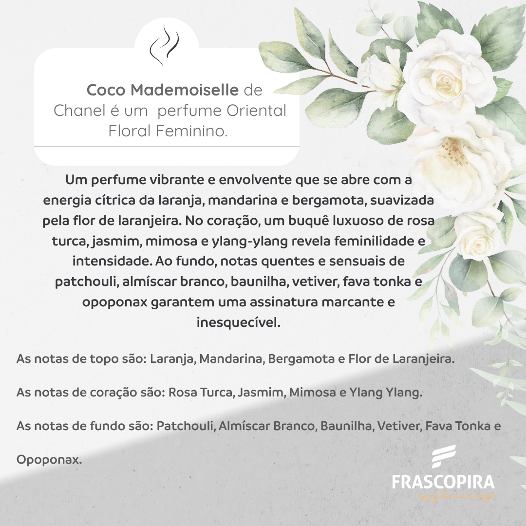 Essência Concentrada Mademoiselle Vollmens Perfumaria Fina