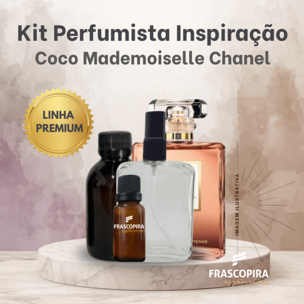 Kit Perfumista Essência Vollmens Faça Até 100ml Coco Mademoiselle