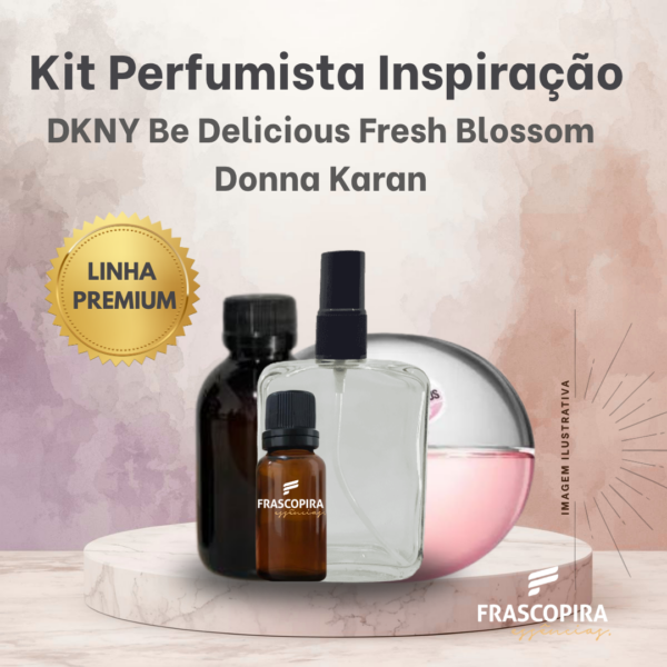 Kit Perfumista Essência Vollmens Faça Até 100ml Essência BE DELICIOUS FRESH BLOSSOM
