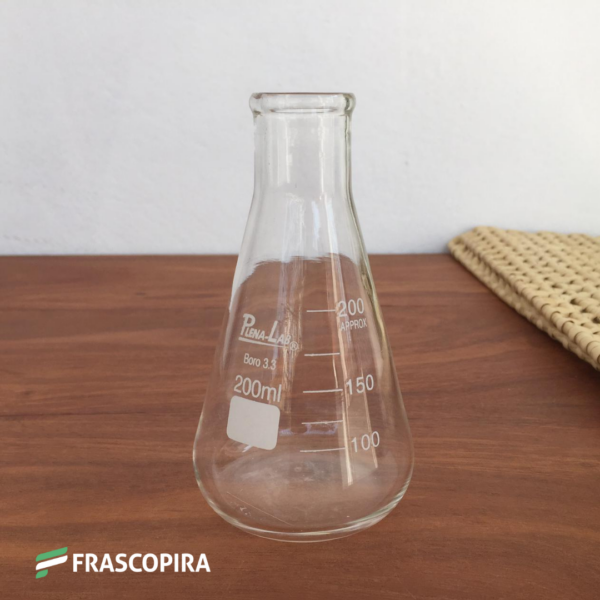 Frasco Erlenmeyer Boca Estreita 200ml