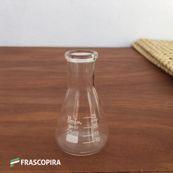 Frasco Erlenmeyer Boca Estreita 25ml