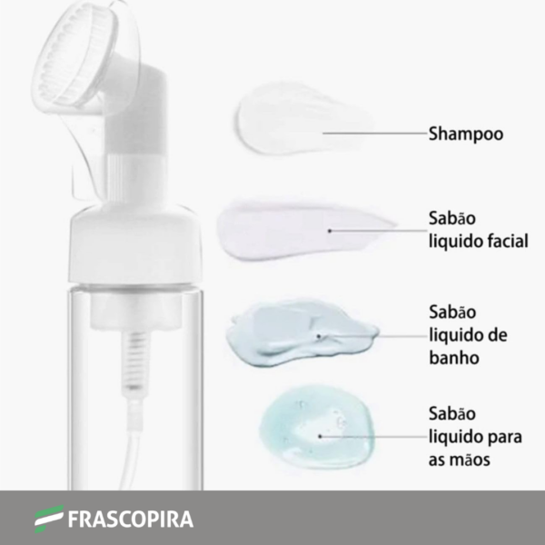 Frasco Espumador Com Escova de Silicone 130ml