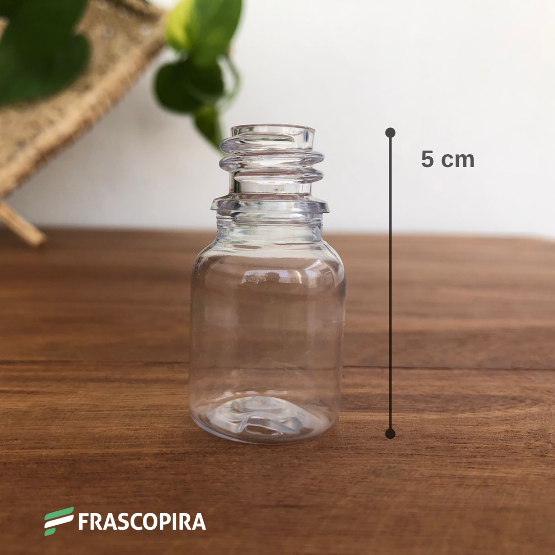 10 Frascos Pet 10ml com tampa flip-top TRANSPARENTE