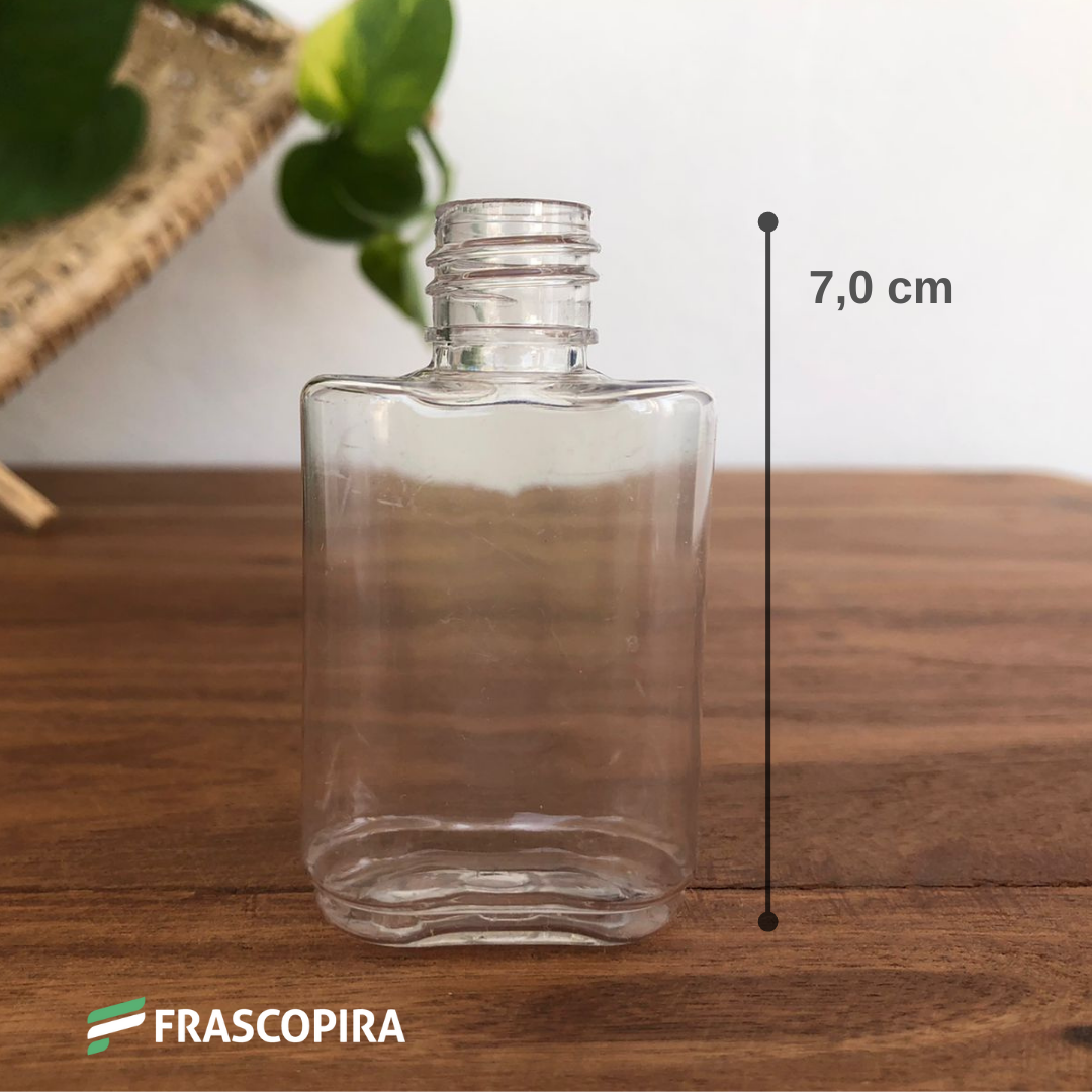 10 Frascos Pet 45ml com tampa flip-top TRANSPARENTE