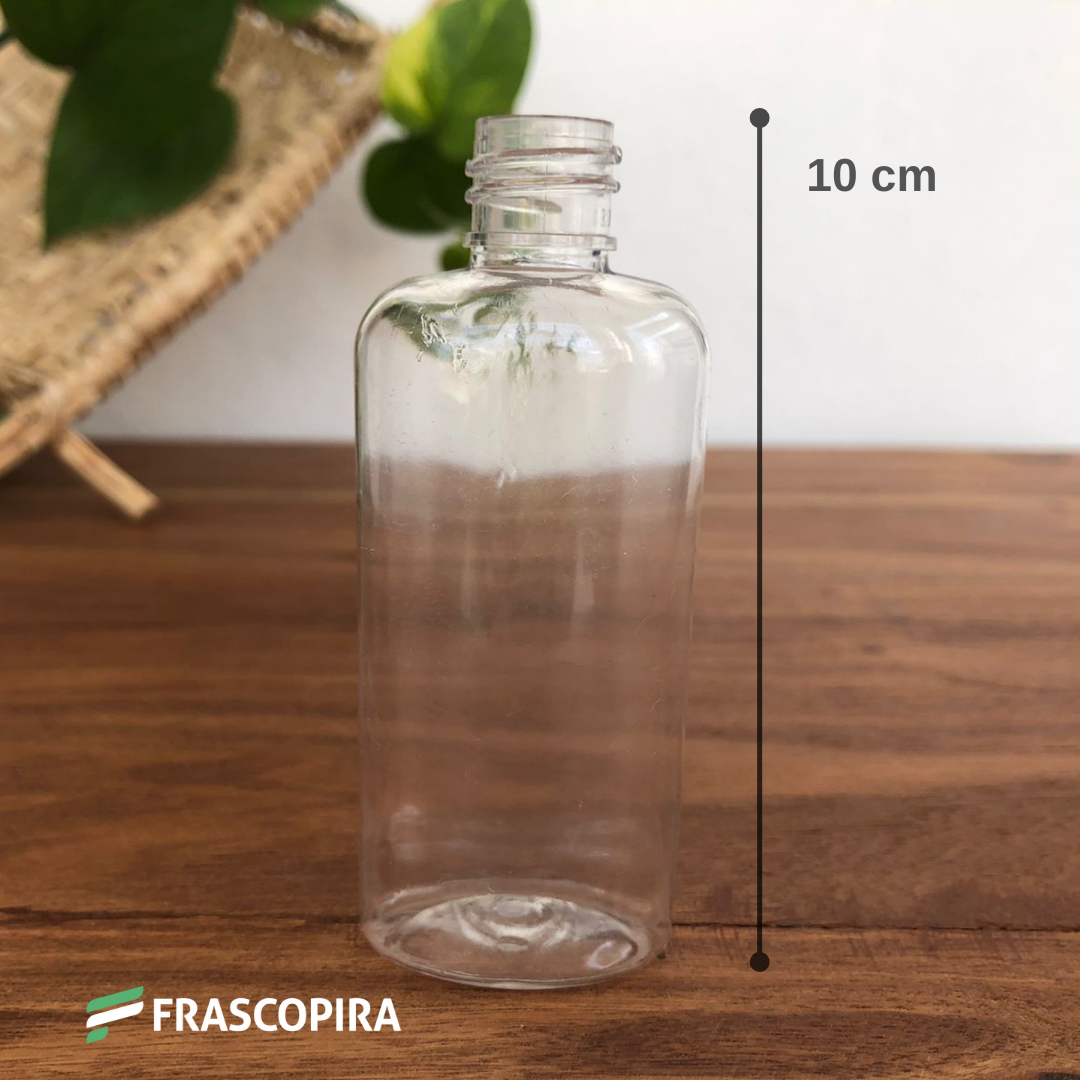 10 Frascos Pet 60ml com tampa flip-top TRANSPARENTE