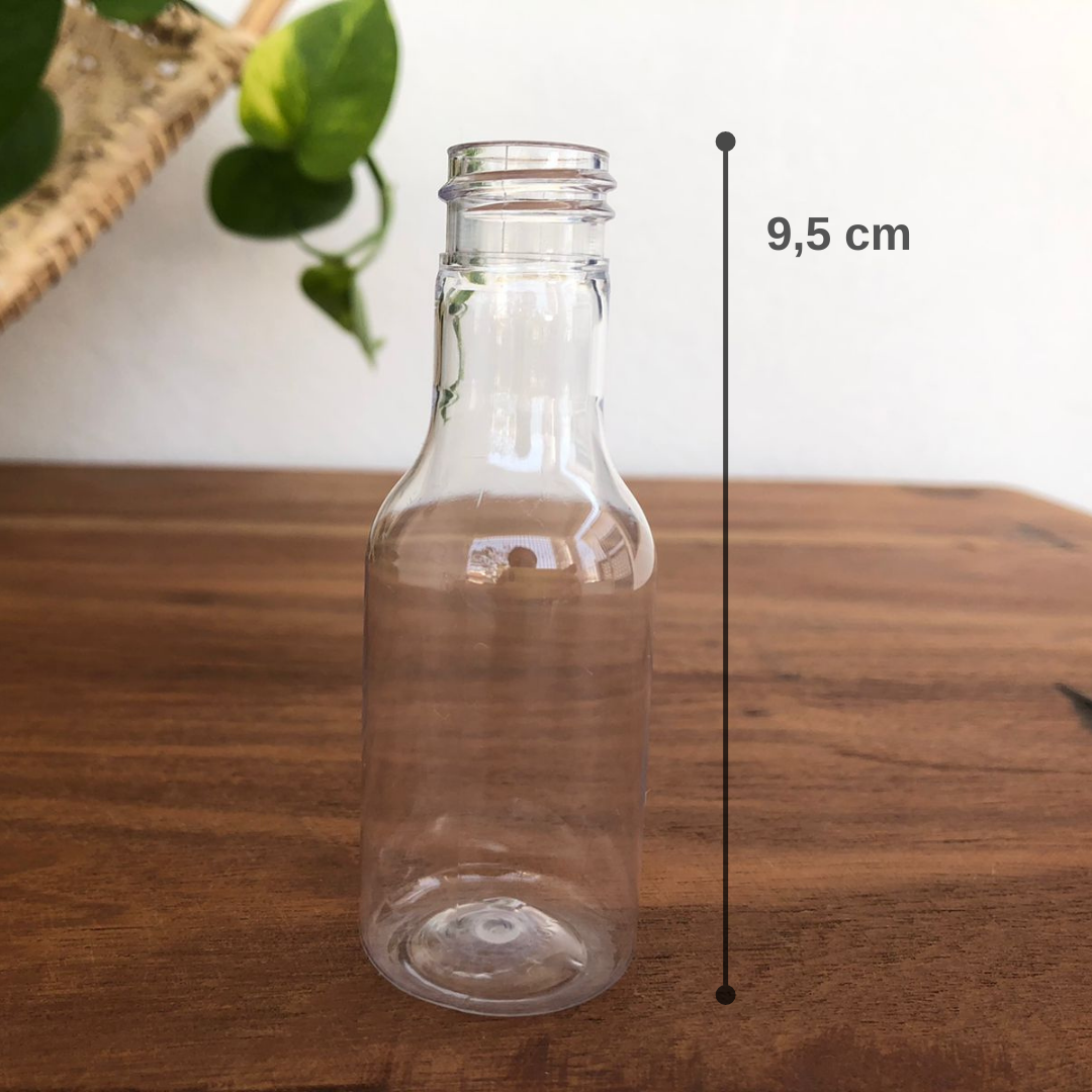 10 Garrafinhas Pet 50ml com tampa de metal