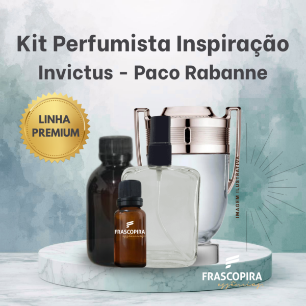 Kit Perfumista Essência Vollmens Faça Até 100ml Invictus