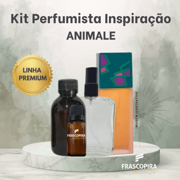 Kit Perfumista Essência Vollmens Faça Até 100ml ANIMALE