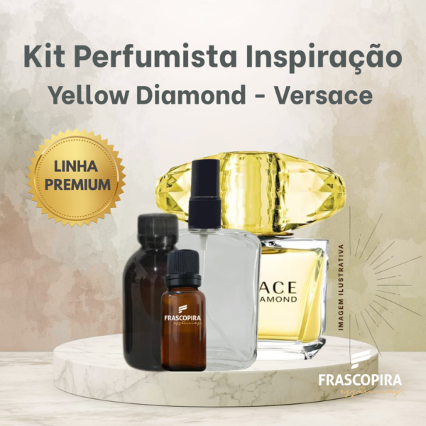 Kit Perfumista Essência Vollmens Faça Até 100ml Yellow Diamond