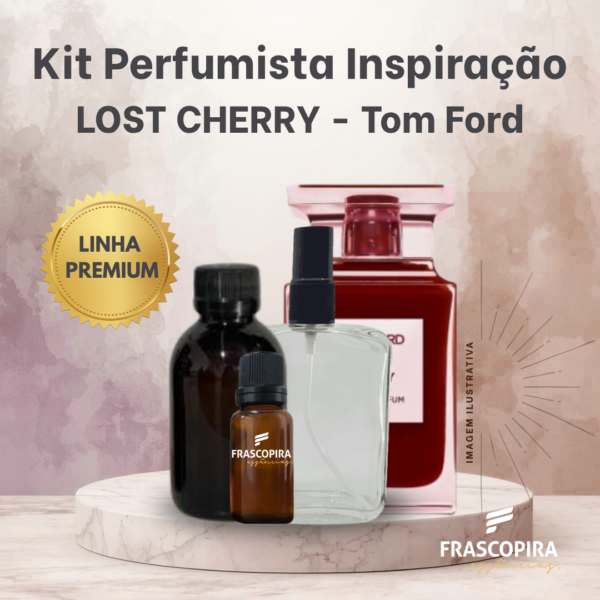 Kit Perfumista Essência Vollmens Faça Até 100ml LOST CHERRY