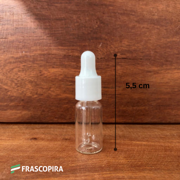 Mini conta-gotas de vidro transparente 5ml - 10 unidades