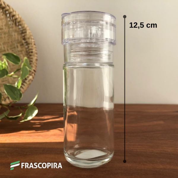 Vidro para tempero com moedor
