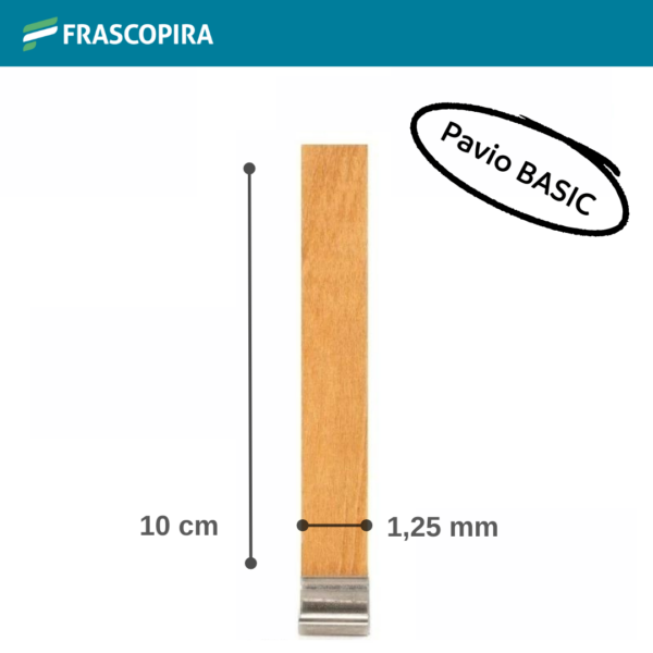 PAVIO DE MADEIRA BASIC - 1,25 X 10
