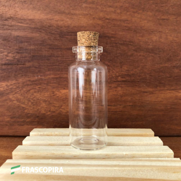 Vidro Penicilina 25ml com rolha - 10 unidades