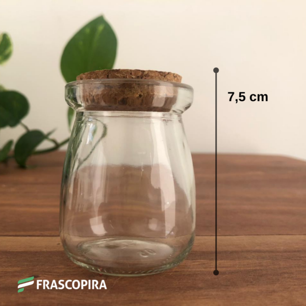 6 potes de vidro 110ml para vela com tampa de rolha