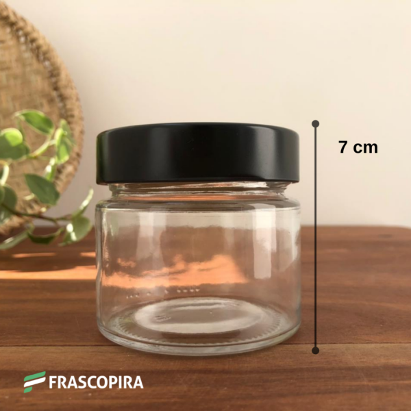 Pote Pianezza 150 ml com tampa preta