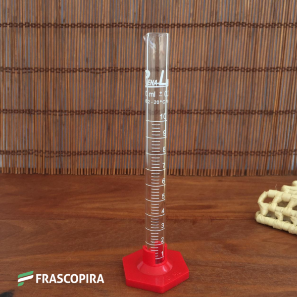 Proveta Graduada Base Hexagonal de Vidro 10ml