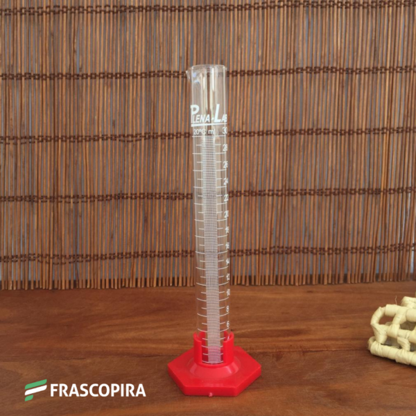 Proveta Graduada de Vidro com Base em Poli 30ml