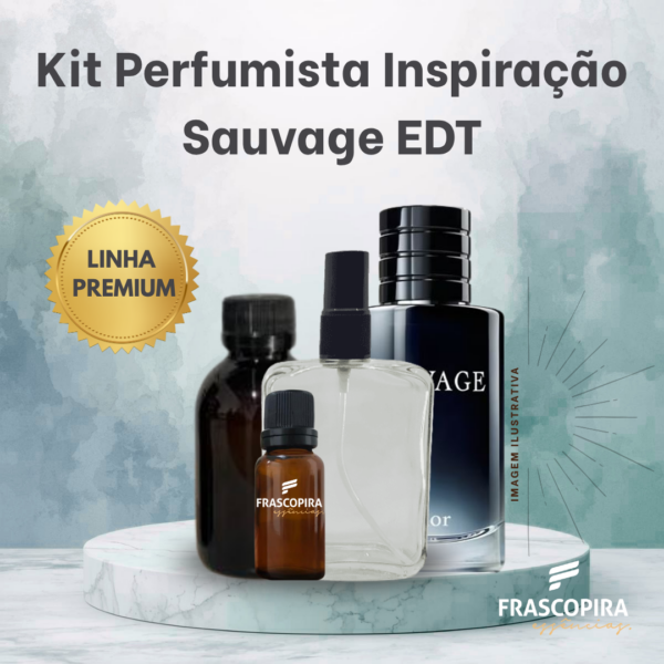 Kit Perfumista Essência Vollmens Faça Até 100ml SAUVAGE