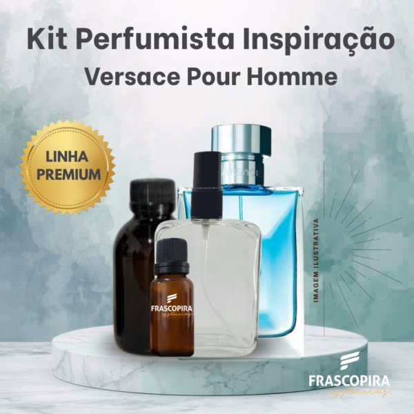 Kit Perfumista Essência Vollmens Faça Até 100ml Versace Pour Home